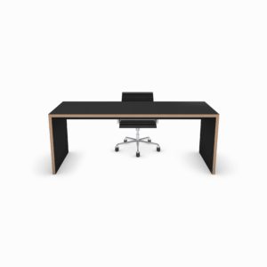 Configurator - AS Personal CheekTable / Wangentafel / Bureau - Vooraanzicht - Zwart